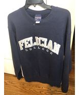 Vintage Jansport Felician College Pullover Sweatshirt Sz Med. Navy Fleec... - $20.55 CAD