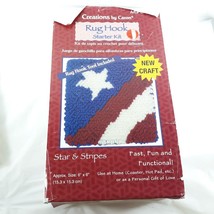 Creations by Caron Rug Hook Starter Kit Star and Stripes Size 6&quot; x 6&quot; - $9.90