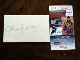 CHUCK YEAGER SPEED OF SOUND ACE PILOT SIGNED AUTO VINTAGE INDEX CARD JSA... - $197.99