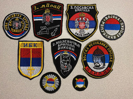 Republic Srpska Army, Grouping Of 9 Patches, Circa 1992-1995, Vintage, Wartime - £46.72 GBP