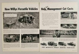 1954 Print Ad Willys Jeep, Cars, Pickup Trucks, Station Wagons Kaiser Toledo,OH - £21.39 GBP