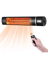 500-1600W Wall-Mounted Infrared Patio Heater Outdoor Indoor with Remote ... - $96.26