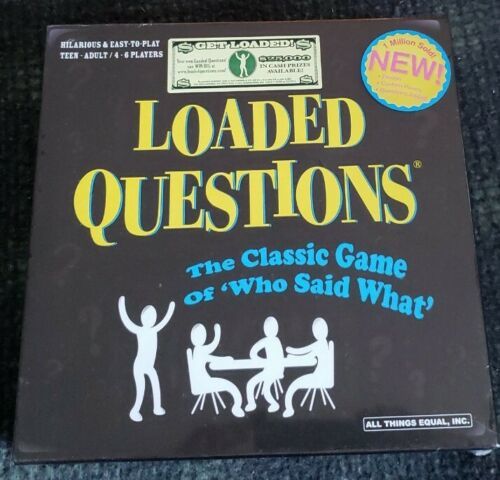New/Sealed &quot;Loaded Questions&quot; Party Game by All Things Equal - 2009 New ... - $19.99