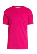 Hugo Boss Men&#39;s Hot Pink Logo Cotton T-Shirt Size XL - $48.33