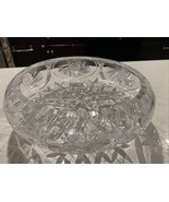 Rare VTG American Brilliance Lg Crystal 3 Footed Star Of David Bowl - $375.15 MXN