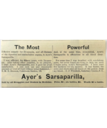 1886 Ayers Sarsaparilla Advertisement Victorian Quack Medicine Dyspeptic... - €17,06 EUR