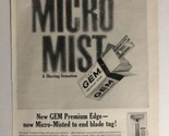 1961 Gem Micro Mist Vintage Print Ad Advertisement pa12 - £6.22 GBP