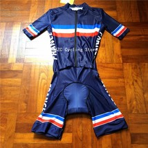 Newest FRANCE Cycling Skinsuit Men&#39;s Triathlon wear Road Cycling Clothing Ropa D - £83.45 GBP