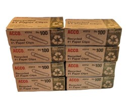 8 boxes ACCO Paper Clips 100 Count 72712 - £6.27 GBP