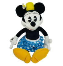 18&quot; Disney Steamboat Minnie Mouse Black + White Blue Skirt Stuffed Animal Plush - $27.55