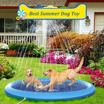 Splash Pad for Kids &amp; Dogs 66&quot; Thickened Durable Pet Dog Bath Pool Summe... - £29.89 GBP