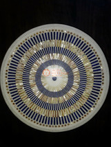 18&quot; White Marble Side Coffee Table Top MOP Lapis Inlay Art Home Furniture Decors - £1,118.63 GBP
