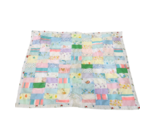VINTAGE BABY INFANT SECURITY BLANKET PATCHWORK HANDMADE MIXED PATTERNS 2... - $37.05