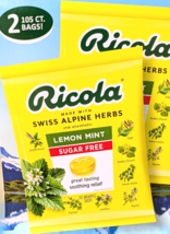 Ricola Sugar Free Lemon Mint Wrapped Drops 2x105 Bags EXP 01/2028 - $26.26