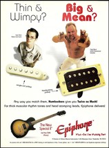 Epiphone Special II electric guitar Humbucker ad print WCW Wrestler Chad Brock - $4.50