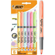 BIC Highlighter Grip Pastel, Highlighter Pens with Adjustable Chisel Tip, Rubber - $24.44