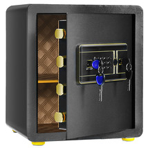Electronic Digital Security Safe Box 1.25 Cu Ft W/ Keypad &amp; Key for Home... - £187.47 GBP