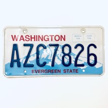  United States Washington Evergreen State Passenger License Plate AZC7826 - £13.27 GBP