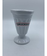 Vintage Smuckers Ice Cream Tall Footed Ceramic Sundae Parfait Cup - $7.39