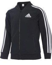 adidas Girls Active Sports Tricot Bomber Jacket - Black Size Large New W... - $48.95