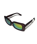 NWT $90 TRUE RELIGION Dark Purple Burgundy Square Monogram Sunglasses + ... - €43,21 EUR