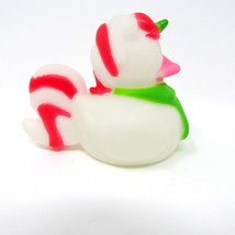 Christmas Unicorn Rubber Duck 2&quot; White Red Green Duckie Squirter Candy C... - $8.50