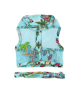 Cool Mesh Hawaiian Blue Surfboards and Palms Harness with Matching Leash... - $19.99