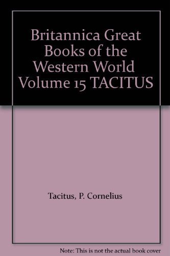 Great Books of the Western World, Vol. 15 [Hardcover] Tacitus - $24.75
