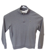 Lacoste Mens 1/4 Zip Gray Sweatshirt Long Sleeve XL - $29.65