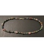 Beaded necklace, Jasper beads, gold barrel screw clasp, 20.5 inches long - $31.45 CAD