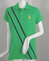 NWT! Polo Ralph Lauren Womens Sash Stripe Polo Shirt!  3 Colors  Big Gold Pony - £48.06 GBP