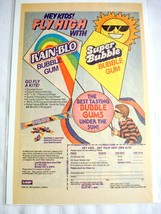 1987 Color Ad Rain-Blo and Super Bubble Bubble Gum - $7.99