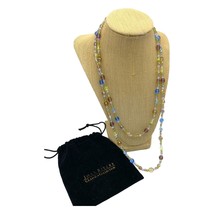 Joan Rivers Long 48&quot; beaded faceted necklace Color signed Vintage - £23.18 GBP