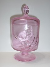 Fenton Glass 2023 Rose Pink Chessie Cat Box Covered Jar Vase by Mosser C... - $154.72
