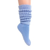 Light Blue Cotton Slouch Socks for Women Size 9 to 11 - $10.92+