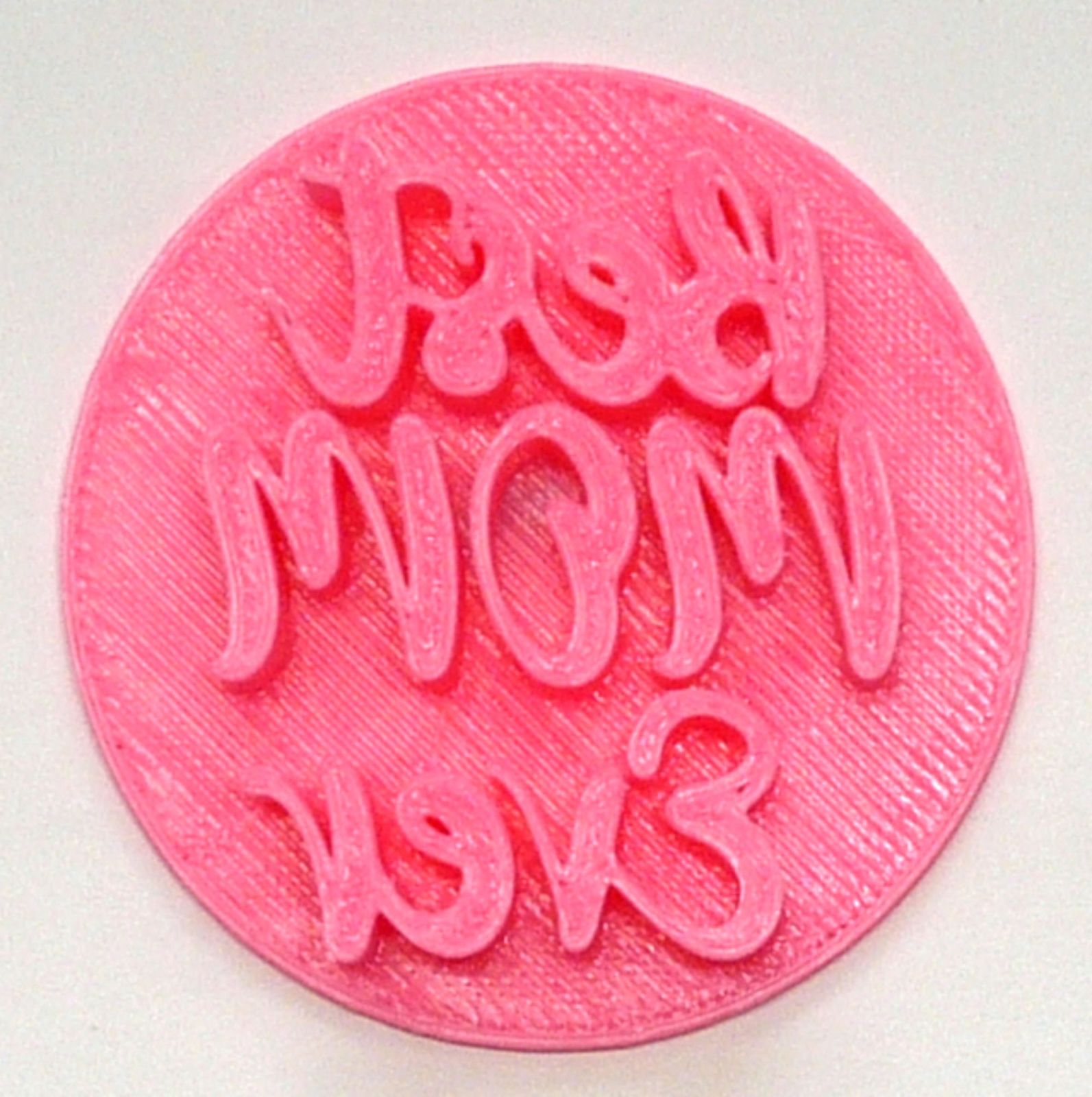 Best Mom Ever Words Script Font Mothers Day Cookie Stamp Embosser USA PR... - $2.99