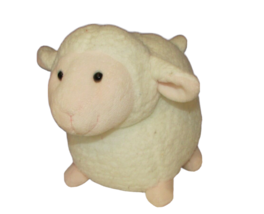Fiesta Plush lamb white pink standing Round softest sweetest baby sheep sherpa  - £7.78 GBP