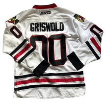 Clark Griswold Chicago Blackhawks Maglia Uomo 52 Bianco Ccm Vintage Hockey - $94.67