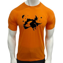 Nwt Halloween Flying Witch Night Scary Dark Horror Graphic Men&#39;s T-SHIRT - £10.75 GBP