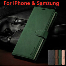 Wallet Leather Magnetic Flip CASE Cover  iPhone 12 7 11 pro max Samsung S21 A21S - £42.34 GBP