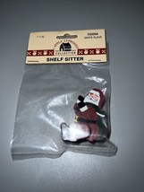 Vtg Santa Wooden Shelf Sitter NOS Fun Santa New 1&quot; - £2.54 GBP