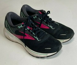 BROOKS Ghost 14 Women&#39;s Running Shoe Size 10 (Black/Pink) USED - £36.98 GBP