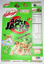 2000 Empty Apple Jacks With Green Jacks 15OZ Cereal Box SKU U200/259 - $18.99