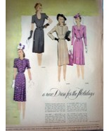A New Dress For the Holidays Front &amp; Back WWII Era Advertising Print Ad Art - $8.21 CAD