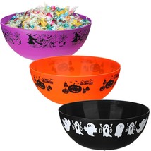 3 Pcs Halloween Candy Bowl Halloween Plastic Trick Treat Candy Bowls Halloween P - £32.16 GBP