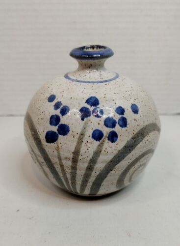 Primary image for Nonquit Pottery Vintage 1970s Studio Art Hand-thrown Orb Bud Vase Signed