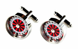 Roulette Casino Wheel Cufflinks - £9.78 GBP