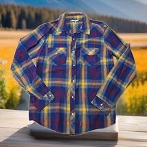 BKE Buckle Pearl Snap Shirt Womans Size Large Plaid Western Rockabilly I3 - $19.31