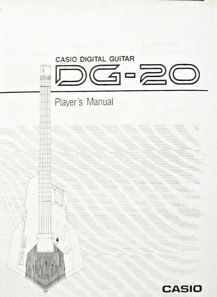 Casio DG-20 Digital Midi Guitar Synthesizer User&#39;s Operating Owner&#39;s Man... - $15.79