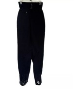 Bogner Vintage Wool Blend Black Ski Pants Skinny Leg Stir Ups Women&#39;s Si... - $36.74